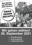 Wahlaufruf zur Bundestagswahl 2021: Ein Flyer der Omas Gegen Rechts