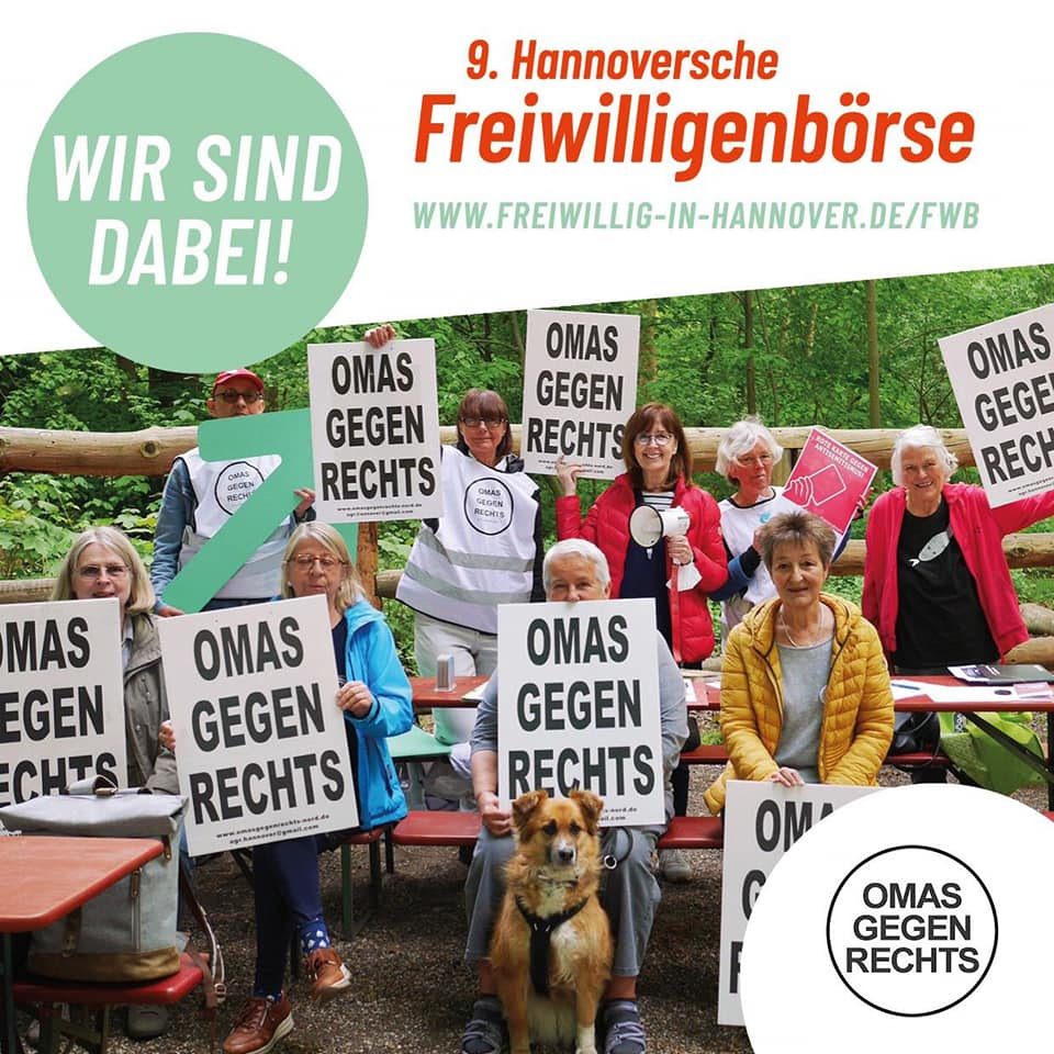 Hannover OMAS sind zum ersten Mal auf der Freiwilligenbörse OMAS GEGEN RECHTS Nord
