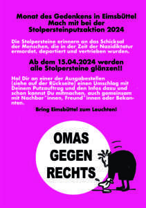 Hier ist ein Inhalt mit dem Namen Wp 13603 hhwest stolpersteine Omas Stolperstein Karte Vorne