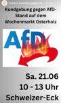 Bremen: Demo gegen Af*-Stand am Schweizer Eck am 21.06.25