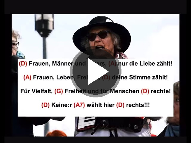 Video ansehen: Bremen: Flashmob-Lied "Keine:r wählt hier Rechts!" (YouTube)